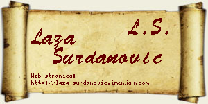 Laza Surdanović vizit kartica